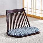 Solid Wood Dining Chair with Natural Floor Seating and Modern Tatami Seatback