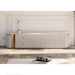 Simple Design Living Room White Wood TV Stand Home Furniture Storage Modern