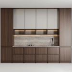 Antique Ash Solid Wood Assembled Kitchen Cabinet Frame-line Door Panel Wood