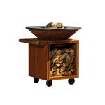 Backyard Commercial Charcoal Grill Barbecue Corten Metal BBQ Grill Fire Table