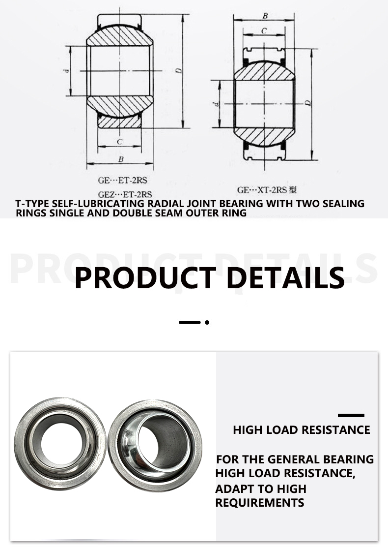 GE18C Chrome Steel Joint Bearing Spherical Rod End Bearings for Exclusive End Customer Groups