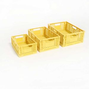 China Multifunctional Reusable Folding Plastic Baskets For Fruits Stackable Rectangle on sale
