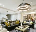 Luxury house Living room furniture of Leather sofa set for Lobby reception in