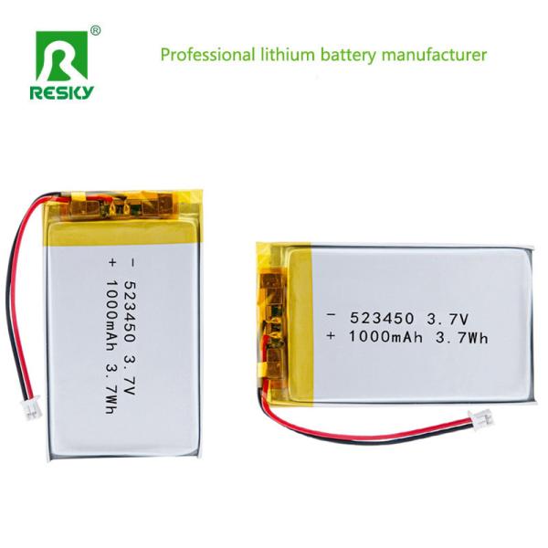 Power Lithium battery Cell 523450 3.7v 1000mAh 3.7Wh Rechargeable Li Polymer Battery