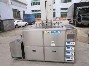 China Wheel Rim Cleaning Ultrasonic Engine Cleaner Plc Controlled With Hydraulic Lift factory