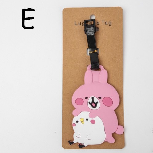 Custom Newest Design Cartoon Soft PVC Luggage Tags Custom Rubber Bag Tags