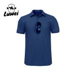 Knitted Polyester Cotton Polo T Shirts Breathable Short Sleeve For Men