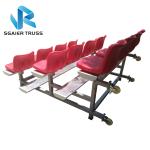 Flexible Outdoor Aluminum Stadium Bleachers Economic 2 - 5rows Long Bench