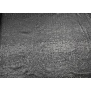 Garment Pvc Faux Leather , Pvc Leather Fabric Crocodile Embossed Design