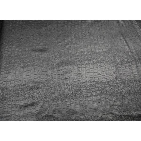 Garment Pvc Faux Leather , Pvc Leather Fabric Crocodile Embossed Design