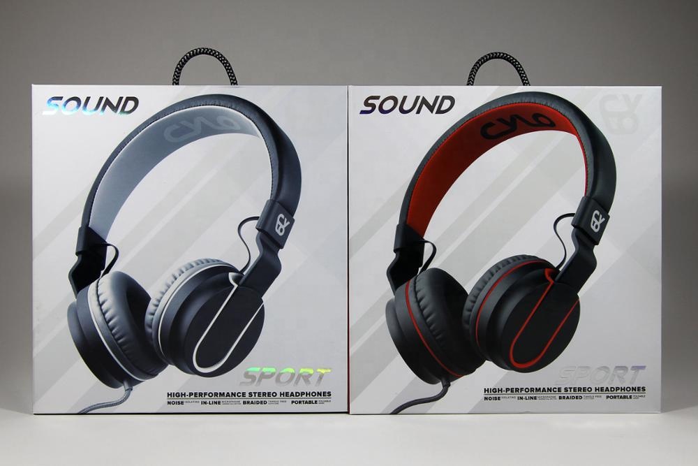 Recycle Paper Cardboard Headphone Earphone Packaging Box ODM