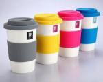 Candy Colour Silicone Rubber Coffee Cup Lid And Sleeve With High Quality Heat