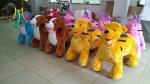 Hansel amusement park electric kids ride furry dinosaur toy for shopping mall