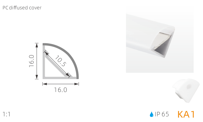 KA6 25*13mm RGB ip65 led aluminum strip extrusion for bathroom