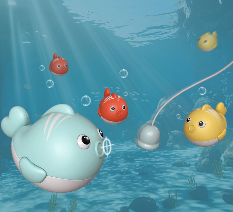 Floating Mold-Free Swimming Toys Magnetic Fishing Game Bath Toy for Toddlers and Babies