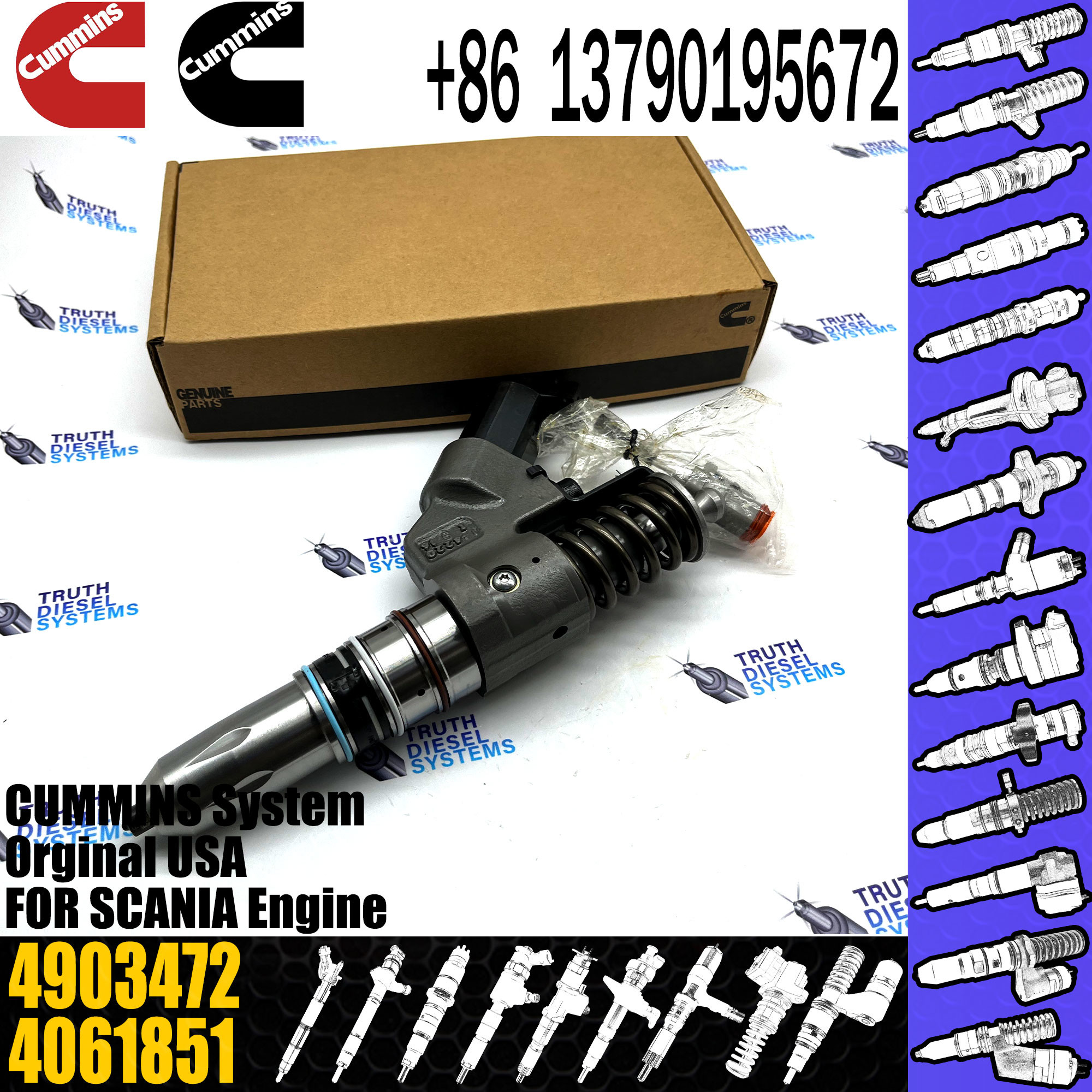Common Rail Fuel Injector 3411756 4061851 4903319 4903472