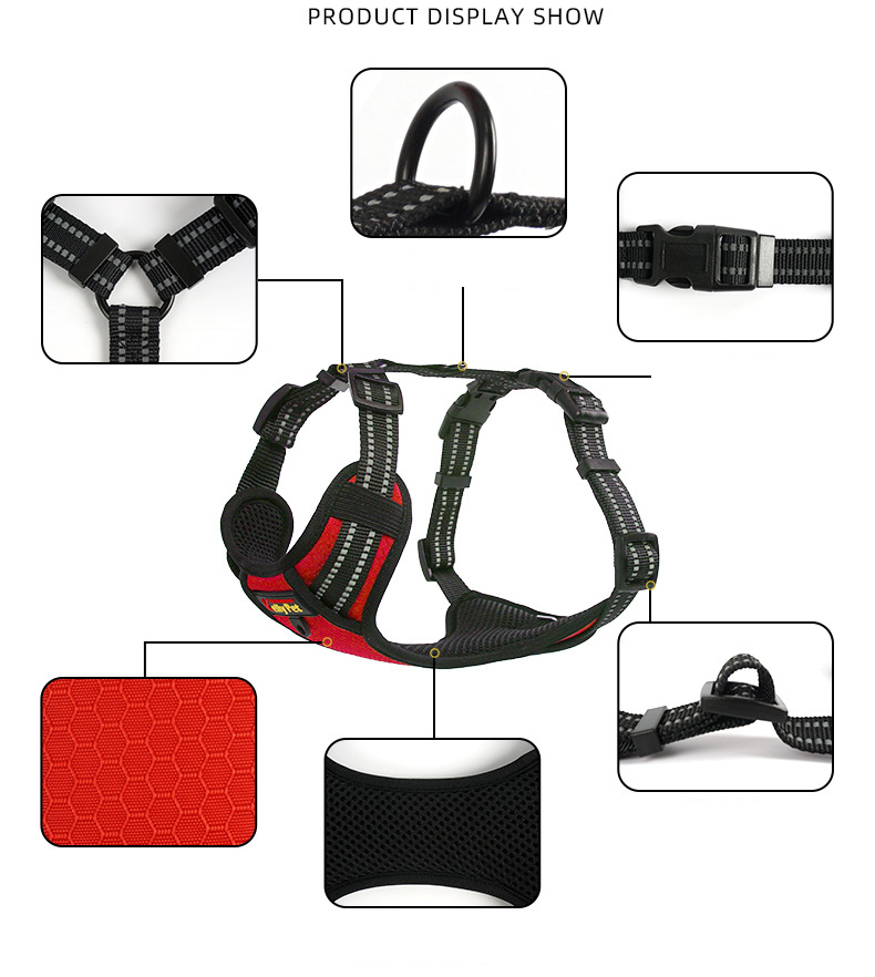 Light Up Dog Harness Step In Style with Waterproof and Reflective Polyester Material