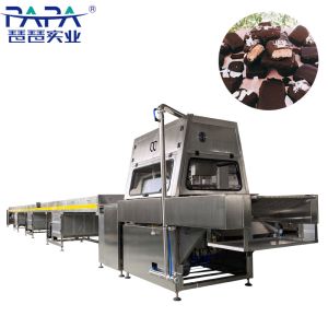 China Full Automatic Chocolate Enrobing / Coating Machine With Cooling Tunnel on sale
