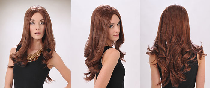 Comfortable Texture Long Synthetic Wigs For Women Brown Wigs No Lace