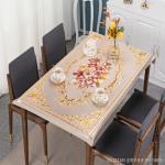 Hotel PVC Tablecloth Washable Rectangular Table Cover for Banquet Celebration