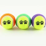 squeaky pet tennis ball training toy ball 3 pack 2.5''
