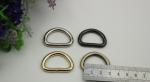Supply all kinds of handbag metal open d ring,light gold wire iron metal d ring