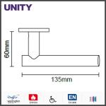 Stainless Steel Fire Door Lever Handle EN1906 and EN1634 Satin Finish