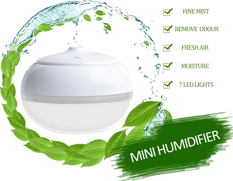 Spa Equipment Cool Mist Humidifier , 5W DC5V Ultrasonic Air Humidifier