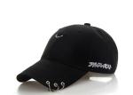 3D Embroidery Girls Cotton Baseball Cap Adjustable 5 Panel Pink Good Flexibility