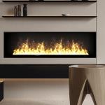 1200mm Indoor Luxury stainless steel Fireplace Fake Flame Water Vapor Fireplace