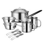 Customized Logo Outdoor Cookware Set Stainless Steel For BBQ