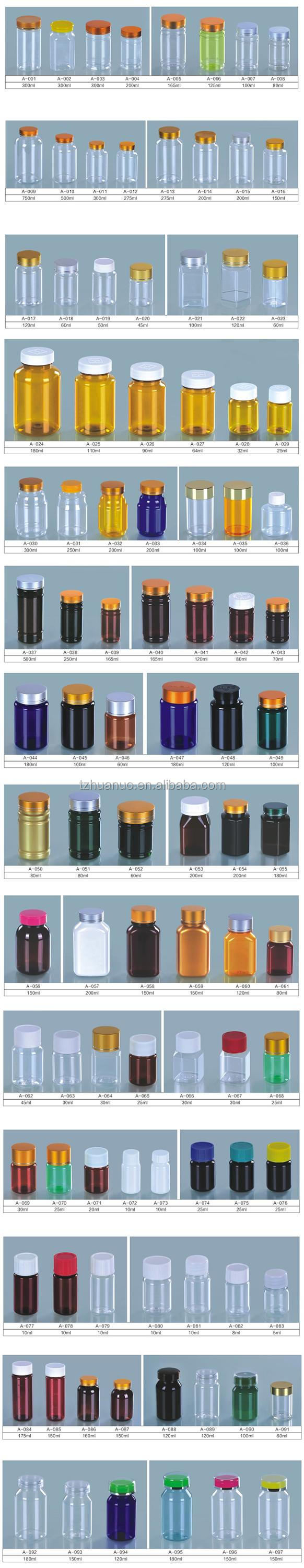 High Luxury Design 80cc PET Plastic Container for Medicine Pill Tablet Capsule Bottle