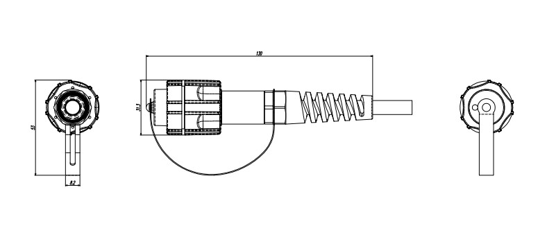 ODVA MPO Waterproof Protection Terminating Fiber Optic Cable IP68
