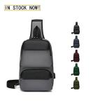 Men's Unisex Chest Sling Bags Anti Theft Shoulder Bag With USB Charging Port