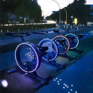 China Custom Multi Player Outdoor Exercise Interact Bicycle Interactive Projection factory
