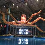 Purple PVC Material Giant Inflatable Octopus For Ocean Show Advertising