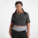 BSCI certified Women'S Plus Size Yoga Wear Dry Fit Dark Grey Sports T Shirt