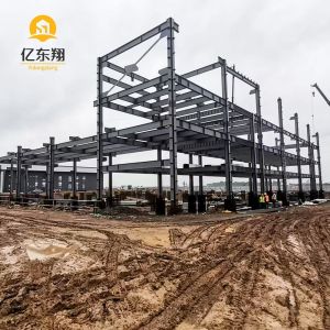 China Prefab Steel Warehouse with H-Section Beams 50-Year Lifespan factory