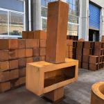 120cm Corten Steel Fire Pit Rustic Red 47 Inch Corten Steel Outdoor Fireplace