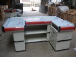 Commercial Shop Cash Register Table Counter Desk / Metallic Cashier Desk With
