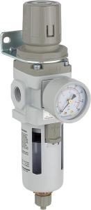 China Grey / Black Compressed Air Filter And Pressure Regulator With Steel Gauge factory