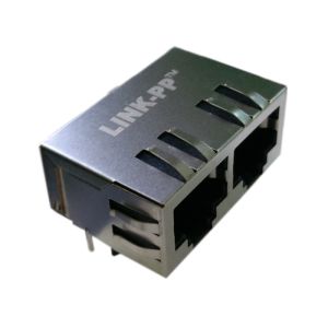 China Halo HFJ12-1G02E Double Port Rj45 Gigabit Magnetic Shielded Without LEDs on sale