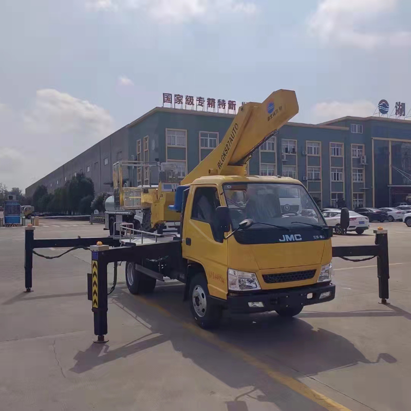 JMC 4x2 Single Row Boom Lift Bucket Truck Lifting Platform Truck Remote Control Diesel Fuel