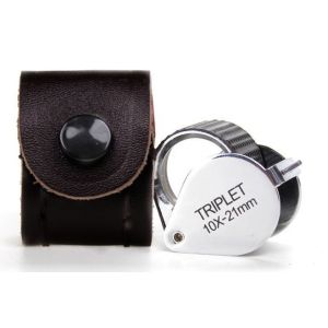 China Folding Triplet Jewelers Loupe Magnification Of 10x For Checking Gem Diamond factory