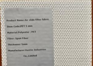 China Pneumatic Air Slide Filter Cloth Polyester Filament Yarn 6mm Thickness factory
