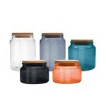 500ml 680ml High Borosilicate Glass Storage Jars With Bamboo Lid