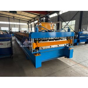 5 rib and 4 rib trapezoidal sheet double deck roll forming machine 2 layer roll