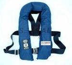 SOLAS 275N Navy Blue Inflatable Life Jacket Double Air Chamber 60G Cylinder With