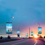 P3.84 Outdoor Led Advertising Board Screen Street Lights Display ODM