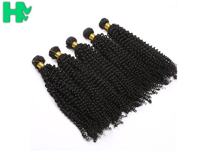 Tangle Free 18 Inch Natural Human Hair Extensions 100% Brazilian Hair Weave Kinky Curly